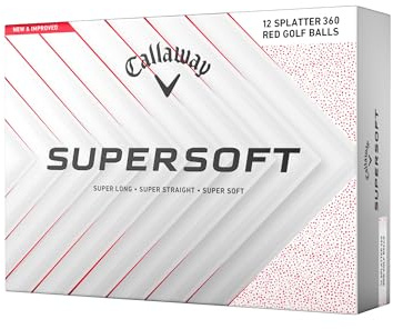 Callaway Golf Supersoft Golf Ball 2025, Red Splatter