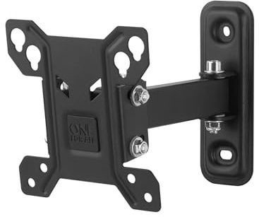 One For All WM2141 Supporto a Parete TV 13-27 pollici Nero Girevole 90° Inclinabile 15° VESA 75x75/100x100 Max 30kg