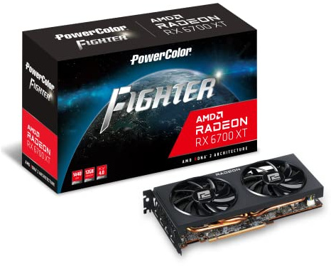 Carte Graphique PowerColor Fighter Radeon RX 6700 XT 12 Go GDDR6 Noir
