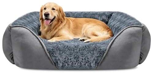 JOEJOY Cuccia Cane Interno Taglia Grande, Cuccia per Cani Antiscivolo Anti-ansia, Cuscino per Cani Lavabile, Letto Cane Morbida Confortevole, 89x63x23cm