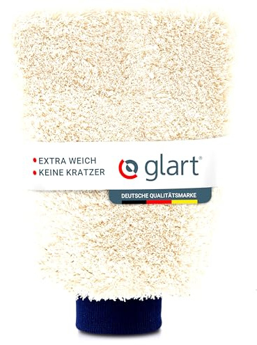 Glart Gant de Lavage Auto en Microfibre WH3 - Gant de Lavage Auto Premium pour Soin Professionnel de Voiture - 100% sans Rayures & Doux, Gant en Microfibre de Haute qualité, Très Absorbant