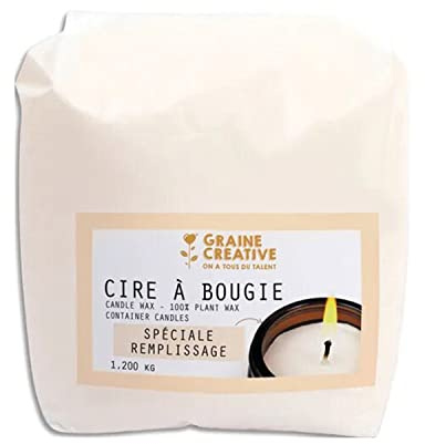 Graine Créative Cire Végétale de Soja Blanche 1.2 kg pour Bougies