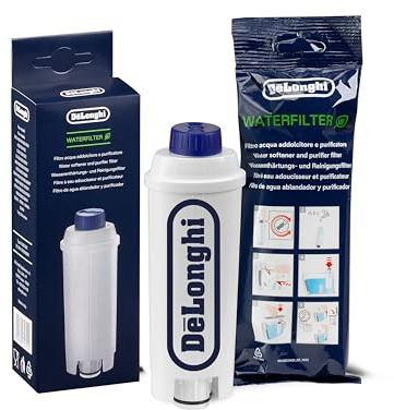 De'Longhi DLSC002 Filtro Addolcitore per Acqua Macchina Caffè Automatiche, Ricambio Filtro Macchina Caffè della Serie Ecam, Utile e facile da installare nel serbatoio dell'acqua, MADE IN ITALY
