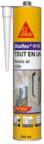 SIKA - Mastic joint et colle multi-usages - Sikaflex 11 FC Purform Blanc - Tout en un - Multisupports - Intérieur et extérieur - Idéal travaux de bricolage - Durcit rapidement - 300 ml