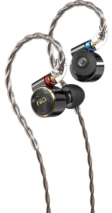 FiiO FD3 PRO In-Ear Monitors - High Resolution, Deep Bass, Detachable MMCX Connector, DLC Diaphragm, Interchangeable Sound Tubes, Black