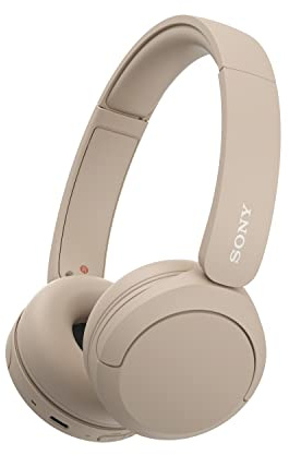 Sony WH-CH520 - Casque Bluetooth sans Fil, Multipoint, Micro intégré - jusqu'à 50 Heures d'autonomie et Charge Rapide - Beige