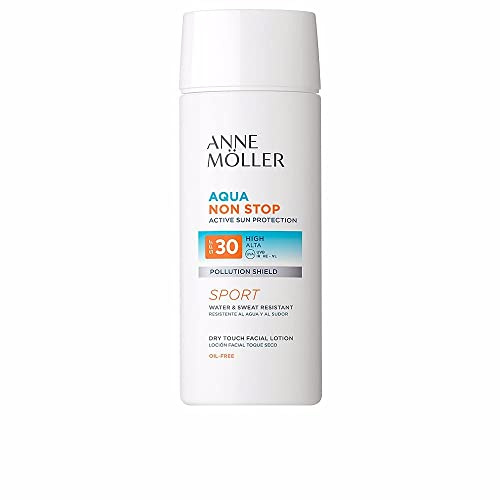 Anne Möller Aqua Non Stop Lozione Viso Dry Touch SPF30 75 ml - Protezione Solare Viso Waterproof