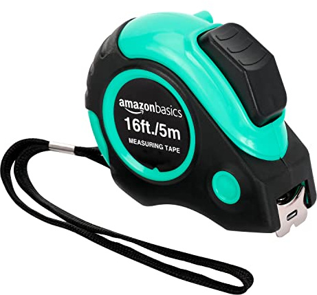 Amazon Basics Mètre ruban (5 m, turquoise)