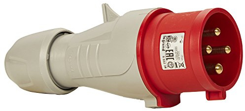 Fiche Mobile Droite Legrand 555238 P17 IP44 32A 380-415V 3P+T Rouge Plastique