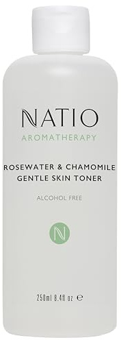 NATIO Aromatherapy Rosewater & Chamomile Gentle Skin Toner 250ml - Alcohol-Free, Plant-Based Facial Refresher