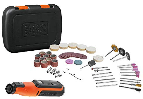 Black & Decker 7.2V Cordless Rotary Tool with 52 Accessories Kit Box