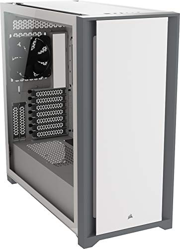 Corsair 5000D White Mid Tower ATX PC Gaming Case with Tempered Glass and RapidRoute Cable Management