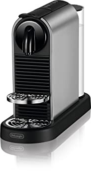 Macchina da Caffè a Capsule Nespresso De'Longhi CitiZ Platinum EN220.T, 19 bar, Titanio/Argento