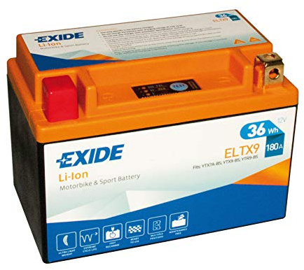 EXIDE ELTX9 Li-Ion LFP Motorcycle Starter Battery 12V 3Ah 180A EN