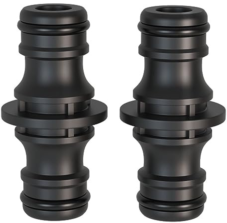 2 pièces Raccord, 1/2 pouce double fiche Pièce de raccordement pour une connexion sûre des tuyaux, connexion de deux tuyaux pour la prolongation
