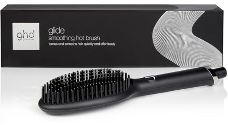 ghd Glide Professional Hot Brush - Black - Ceramic Technology with Ioniser - 185°C - For All Hair Types