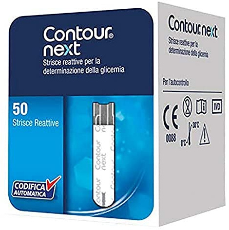 Contour Next Strisce Reattive per misurazione della glicemia, 50 strisce