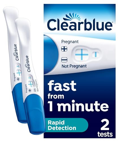 Clearblue Pregnancy Test, Rapid Detection, Result As Fast As 1 Minute, Kit of 2 Tests, Easy At Home Pregnancy Test