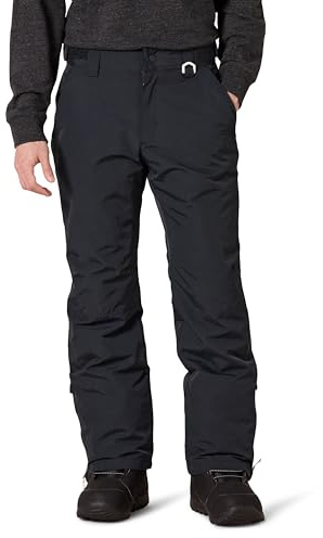 Amazon Essentials Pantaloni da Neve Imbottiti Antiacqua per Snowboard e Sci Uomo, Nero, XL