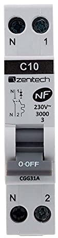 Zenitech Disjoncteur PH/N 10A NF Blanc