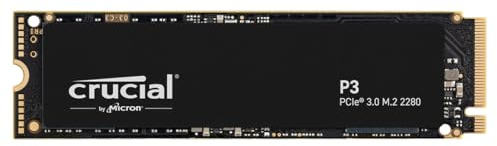 Crucial P3 500GB M.2 PCIe Gen3 NVMe Internal SSD - Up to 3500MB/s - Black