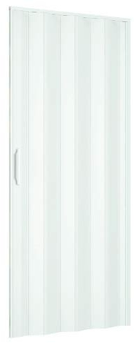 Porta a soffietto 82x210 cm modello extra standard in pvc di colore bianco con chiusura reversibile regolabile sia in altezza che lunghezza