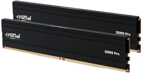 Crucial Pro RAM DDR5 128GB Kit (2x64GB) 5600MHz, Intel XMP 3.0 / AMD EXPO, Memoria PC - CP2K64G56C46U5