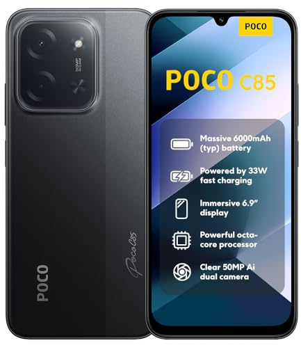 POCO C85 8+256 Black (No Power Adapter Included)