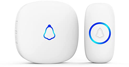 SECRUI Wireless Doorbell, Plug in Waterproof Operating at 1,000 Feet Long Range Cordless Battery Operated Doorbell with 58 Chimes 5 Volume Levels LED Light Easy Install for Home, School, Office-White