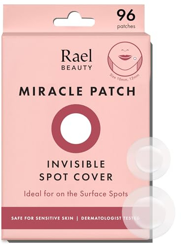 Rael Pimple Patches, Miracle Invisible Spot Cover - Korean Skincare, Hydrocolloid Acne Spot Treatment Patch, Face Stickers, Vegan & Cruelty Free, 2 Sizes (96 Patches)
