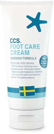 CCS Professional Foot Care Cream 175ml for Dry, Cracked, and Callused Feet - Moisturizing with 10% Urea and Eucalyptus Oil