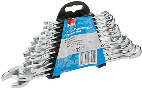 Hilka 17161102 11PC Combi Spanner Set Metric, Clear