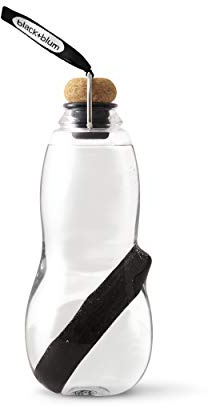 Bouteille d'eau filtrante Black+Blum 800ml Noir Tritan sans BPA avec filtre charbon Binchotan