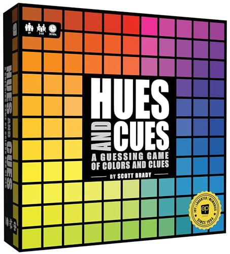 USAopoly | Hues and Cues | Guessing Board Game | Ages 8+ | 3-10 Players | 30 Minutes Playing Time