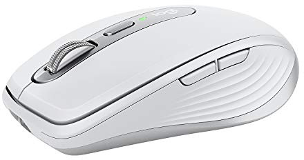 Logitech MX Anywhere 3 for Mac Compact Wireless Mouse - Pale Grey, 4K DPI, USB-C