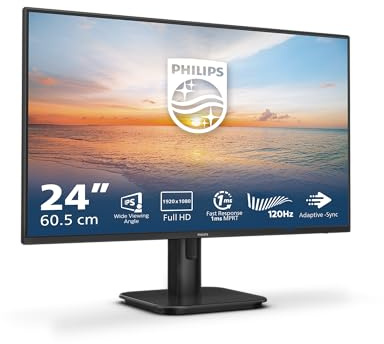 PHILIPS 24E1N1100A 23.8 inch FHD Monitor 120Hz, IPS Panel, 1ms MPRT, Speakers (1920x1080 HDMI 1x 1.4) Black