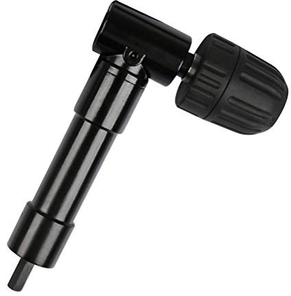 Right Angle Drill Attachment, 0.8-10mm Right Angle Bend Extension Keyless Drill Chuck Converter Adapter for Tight Corner Workspace
