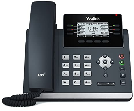 Yealink SIP-T42U VoIP Business Phone - Black, 2.7 Inch LCD, HD Voice, Gigabit Ethernet, Dual USB