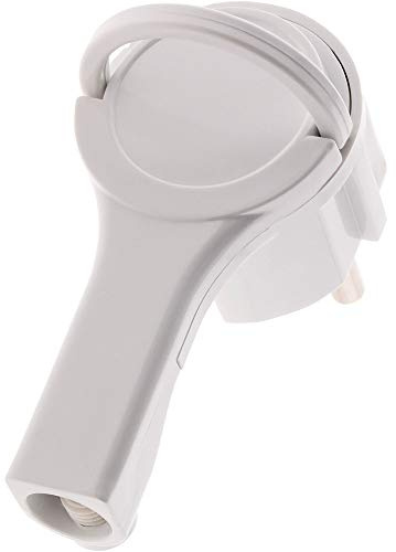 Fiche mâle 2P+T 16A extraplate - blanc - Zenitech