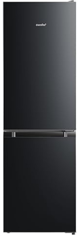 COMFEE' RCB169BL2UK(E) 174L 70/30 Freestanding Fridge Freezer, 150cm Height, Low Frost, 4-Star Freezer, Quiet 39dB, Merchanical Temperature Control, Interior Lighting, Reversible Door, Black