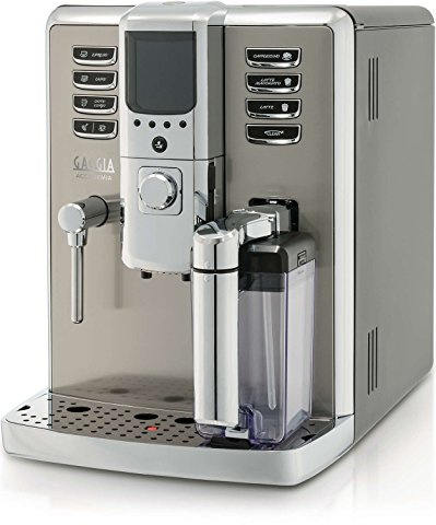 Gaggia Accademia Macchina da Caffè Automatica, Espresso, Cappuccino, Latte Macchiato, Argento, Acciaio Inossidabile, 1500W, 15 Bar