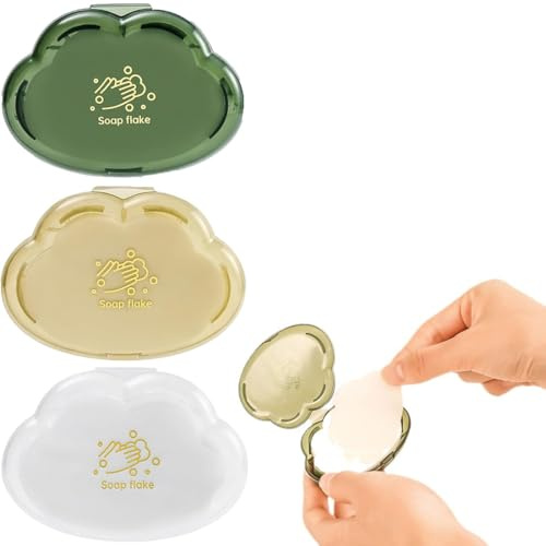 SGERUFZ 150 Pcs Feuille de Savon de Voyage Feuilles de Savon en Papier Feuilles de Savon de Voyage 3 Boîte Feuilles de Savon Feuilles de Savon Portable pour ExtéRieur Camping Randonnée