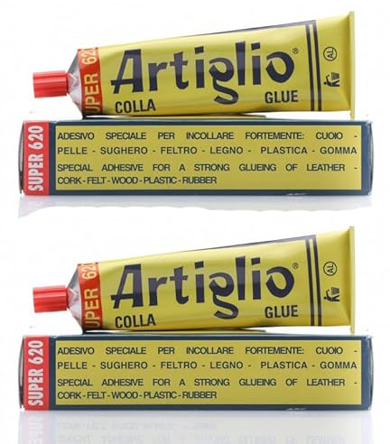 Adesivo Neoprenico Artiglio Super 620 per Incollaggio Multisuperficie, Confezione da 2 Tubetti da 150ml, Colore Nero
