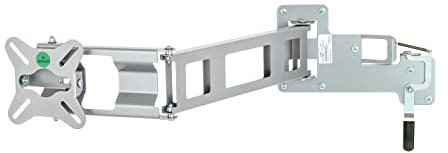Support TV Mural Articulé XL CTA pour Camping-Car LCD - 3 Articulations - Gris/Argenté