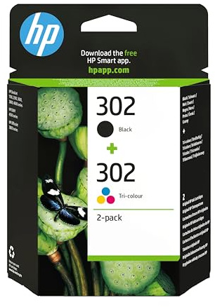 HP X4D37AE 302 Original Ink Cartridges, Black and Tri-color, 2 Count (Pack of 1)