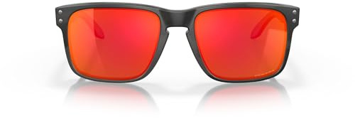 Lunettes de Soleil Oakley Holbrook OO9102 Noir Mat Camouflage Prizm Ruby XL