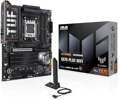 ASUS TUF GAMING X870-PLUS WIFI Carte Mère ATX Socket AM5 AMD X870 DDR5 PCIe 5.0 WiFi 7 USB4 Noir