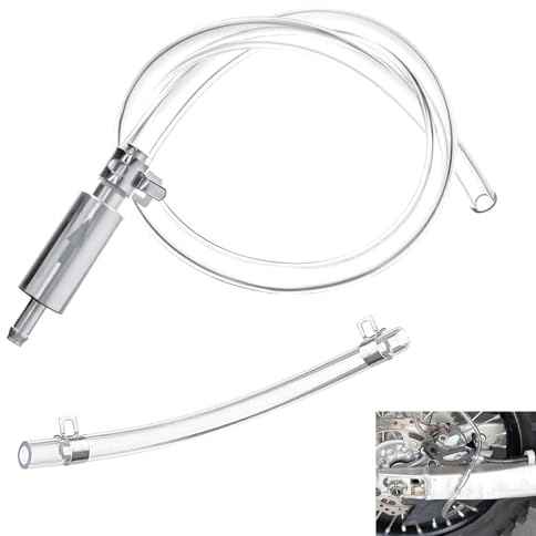Kit de Purge de Frein Moto Universel avec Tuyau Transparent, Valve Anti-Retour Unidirectionnelle, Clips Fixation Rapide, Compatible Voitures Motos Vélos à Freins Hydrauliques, Entretien Facile Propre
