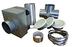 Kit de distribución de aire caliente 3 salidas 350 m³/h para chimenea RECUPAIR