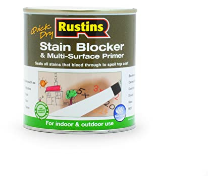 Rustins Stain Blocker & Multi-Surface Primer 250ml- Versatile All-Surface Primer for Blocking Stains and Sealing Porous Materials; Optimal for Walls, Ceilings, and Wood